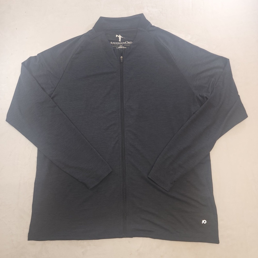 AndersonOrd Solution Bomber Jacket Mens M Black Heather Full Zip Performance - Picture 2 of 9